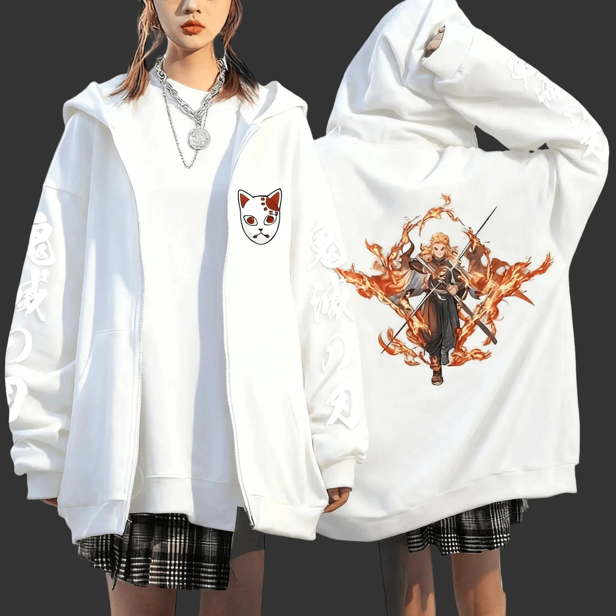 Rengoku Fire Pillar Zip-Up