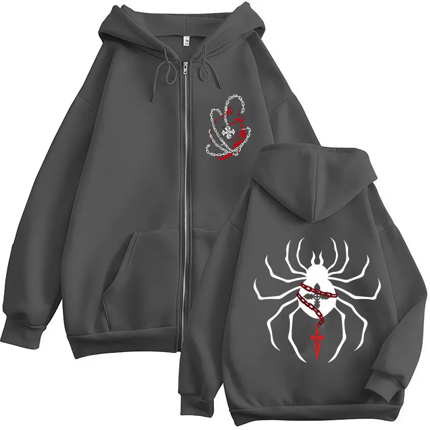 Shizuku Crimson Web Hoodie