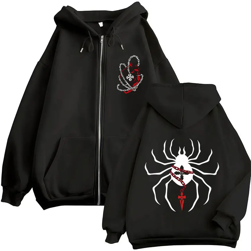 Shizuku Crimson Web Hoodie