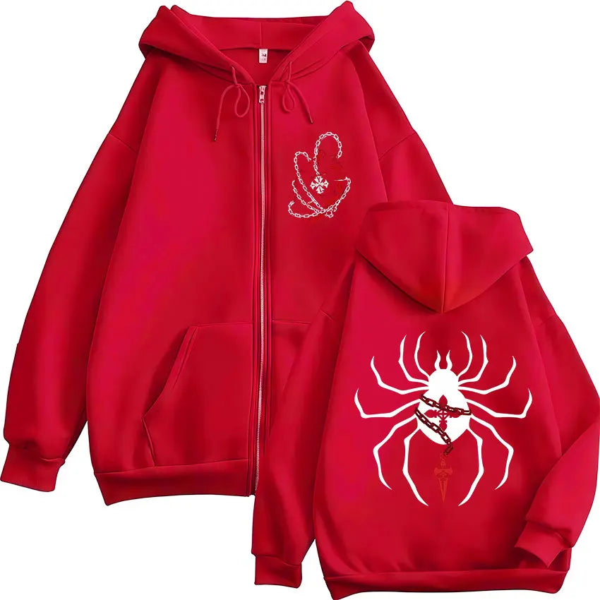 Shizuku Crimson Web Hoodie