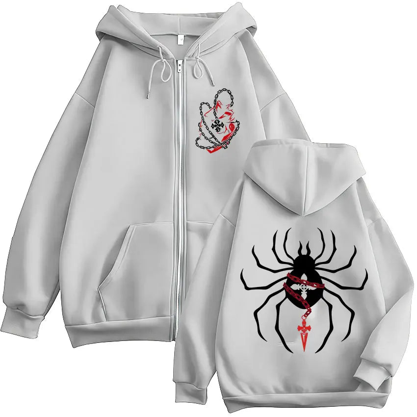 Shizuku Crimson Web Hoodie